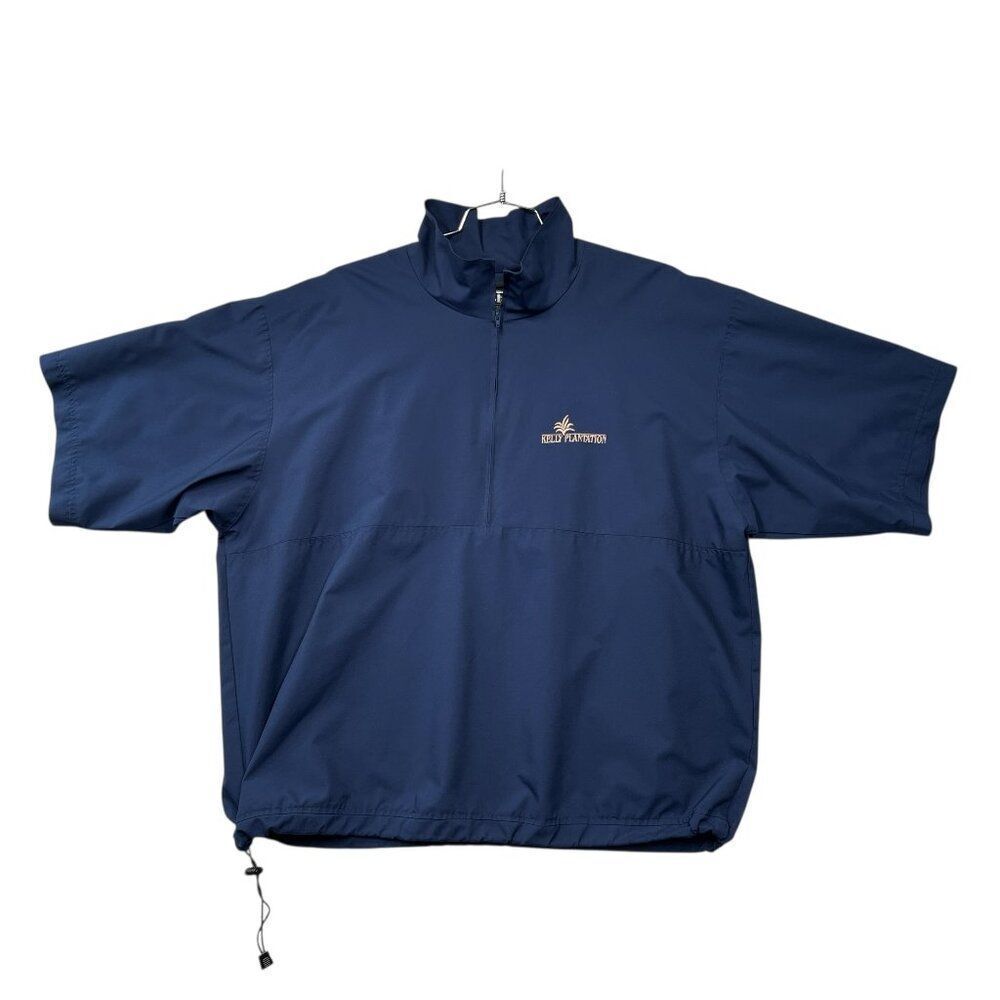 Zero Restriction Windbreaker Men's Size XXL Blue Kelly Plantation‎ Golf 1/2 Zip